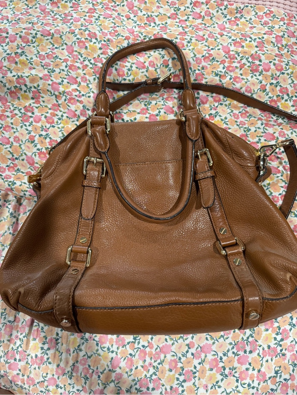 Michael Kors Women's Brown Leather Tote Handbag